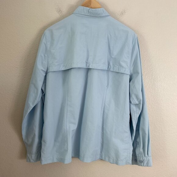 LL Bean Womens XL Light Blue Hiking Outdoor Fishing Convertible Buttondown Shirt - Picture 6 of 8